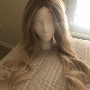 Human hair lace front wig